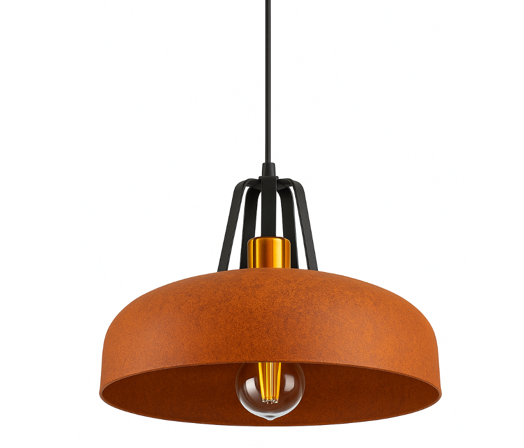 Hängelampe Rostoptik aus echtem Rost | Loft Industrie Design | Handgefertigt | E27 | Ø30cm