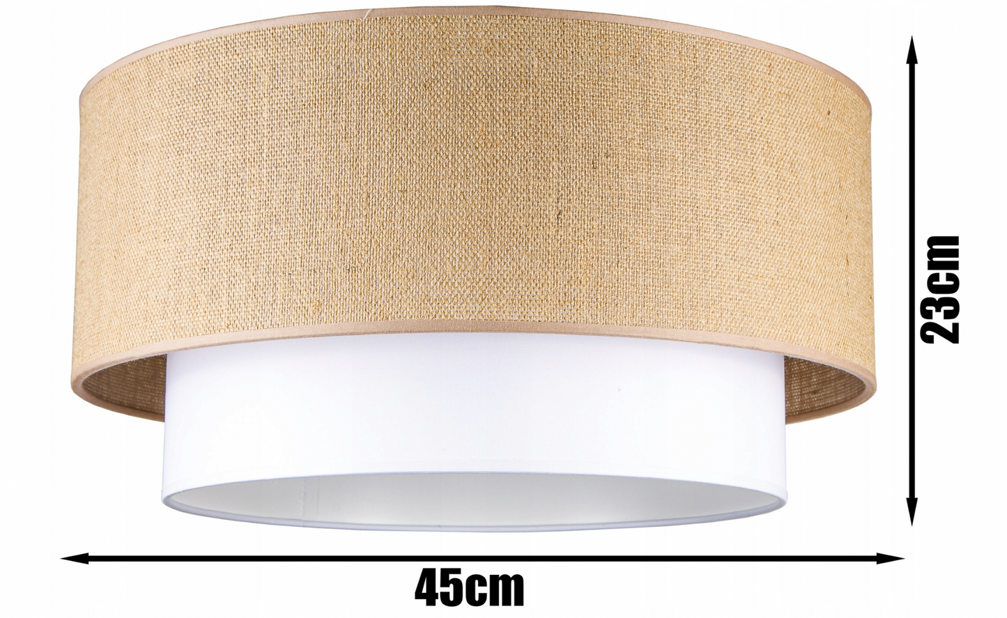 Moderne Deckenlampe aus gewebtem Jutematerial - Boho-Stil in Natural