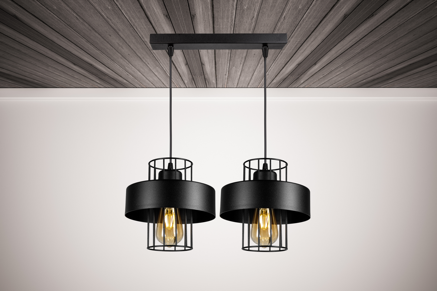 Hängende Deckenleuchte Pendelleuchte 2-flammig E27 -2085-