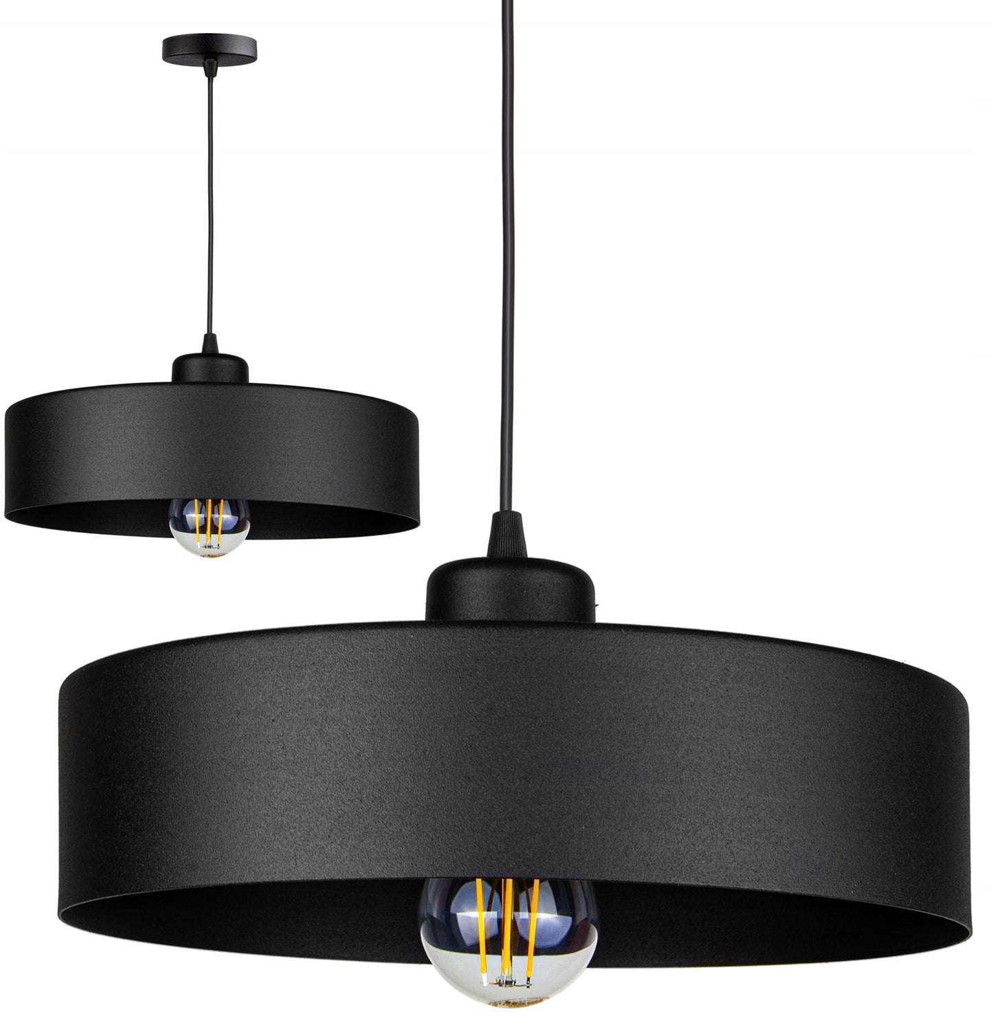 Hängende Deckenleuchte Pendelleuchte Schwarz Industrie E27 -2083-