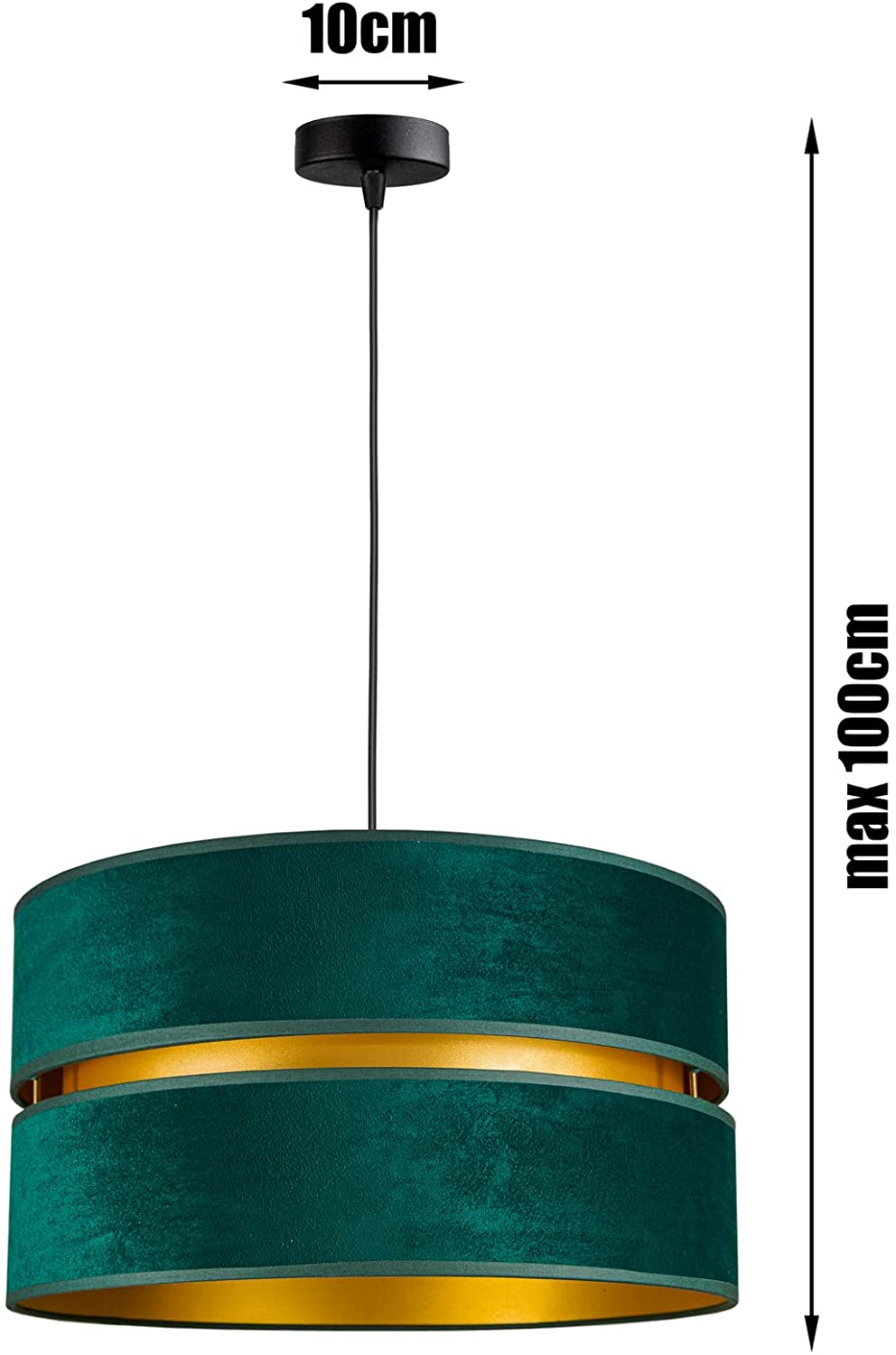 Pendelleuchte Grün-Gold