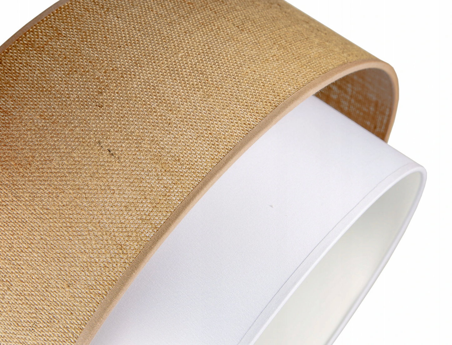 Moderne Deckenlampe aus gewebtem Jutematerial - Boho-Stil in Natural