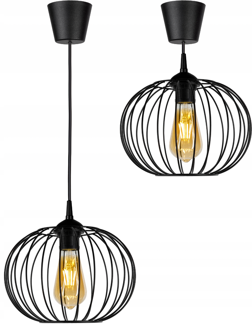 Deckenlampe Schwarz Draht E27 230V