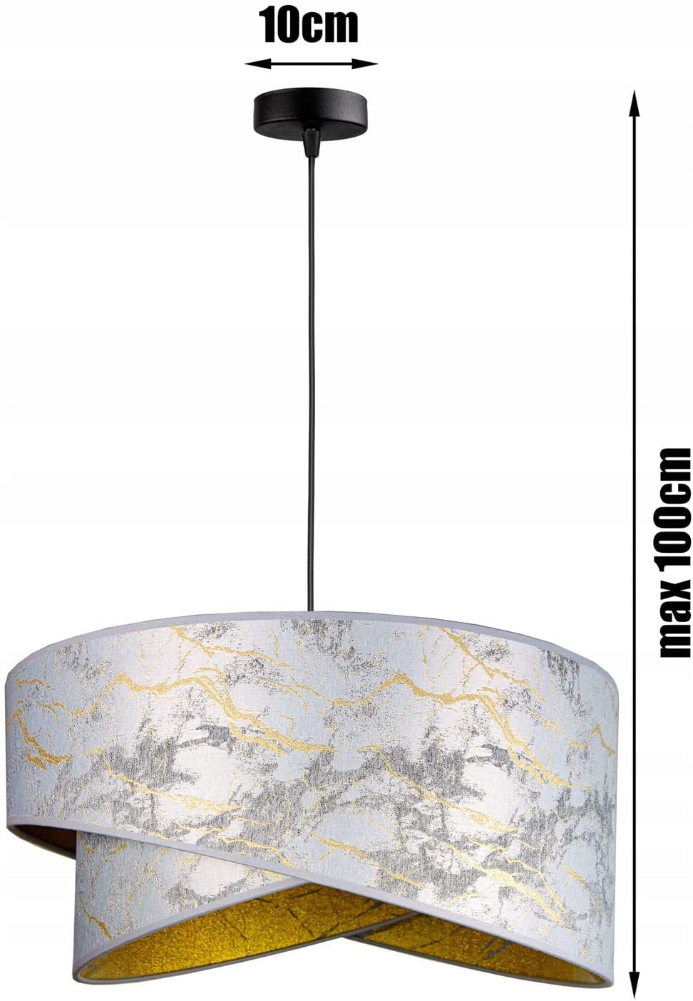 Pendelleuchte Silber-Gold