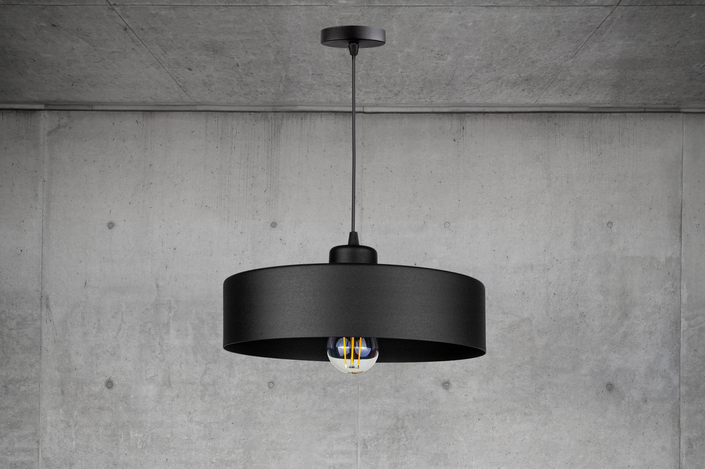 Hängende Deckenleuchte Pendelleuchte Schwarz Industrie E27 -2083-