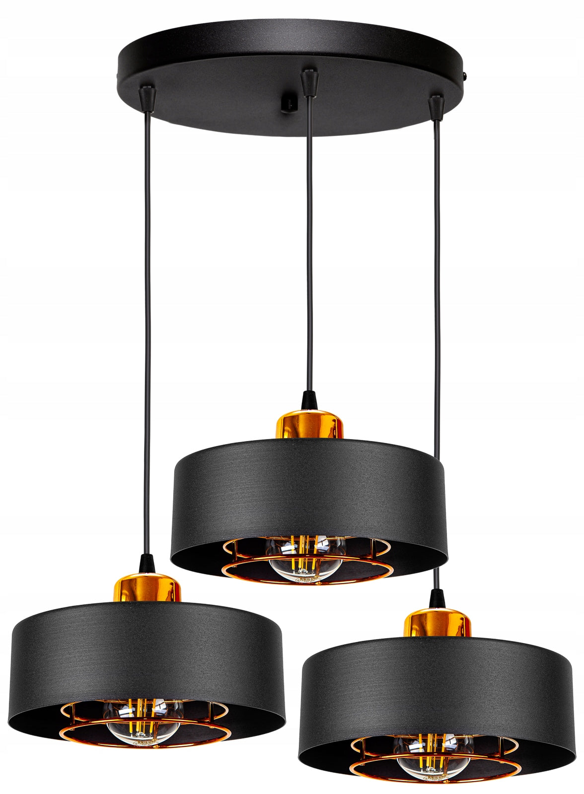 Hochwertige LOFT EDISON 3xE27 Hängelampe mit Kupferelementen - Perfekt für moderne Räume