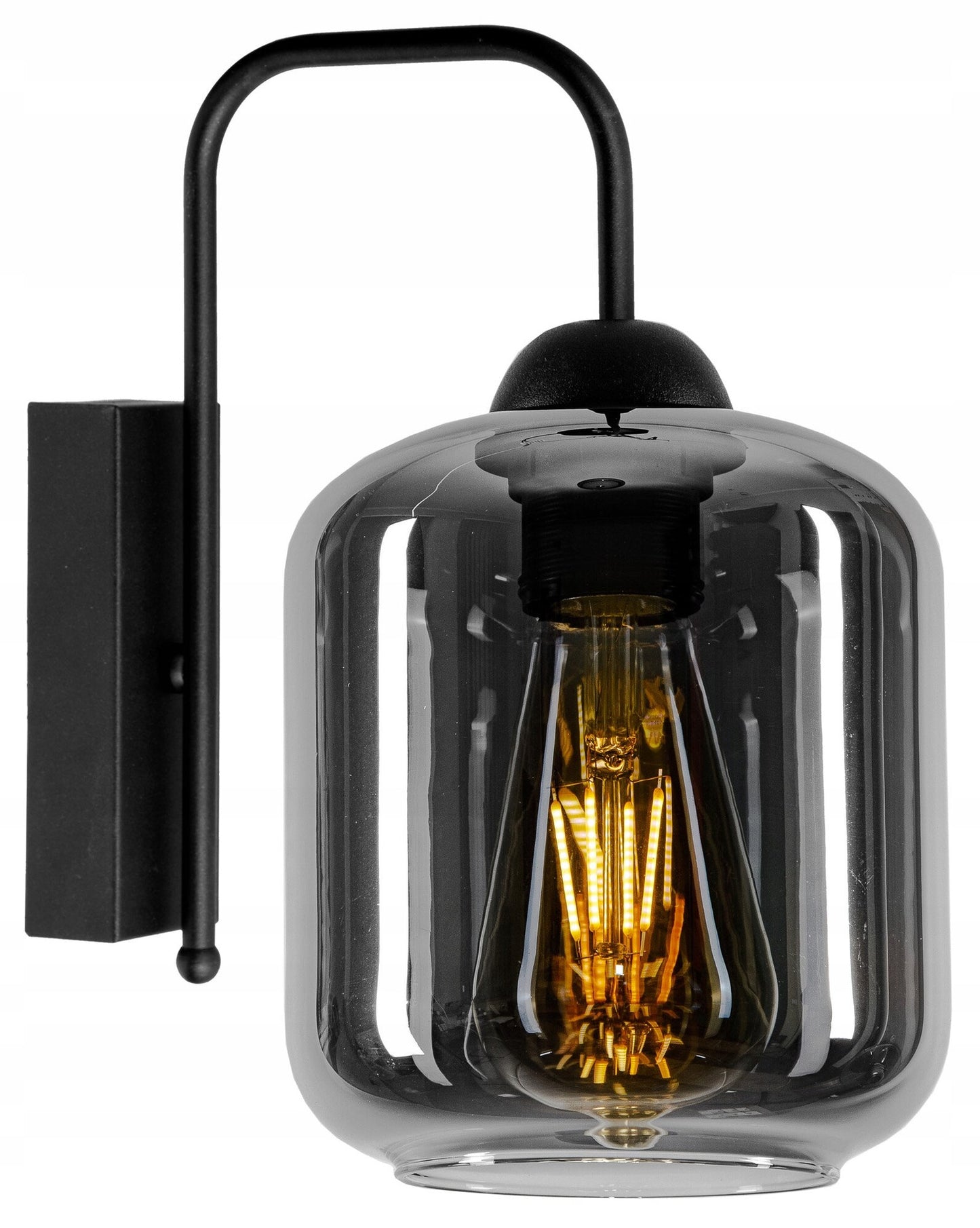 Wandlampe Glas Graphit / Honig / Transparent