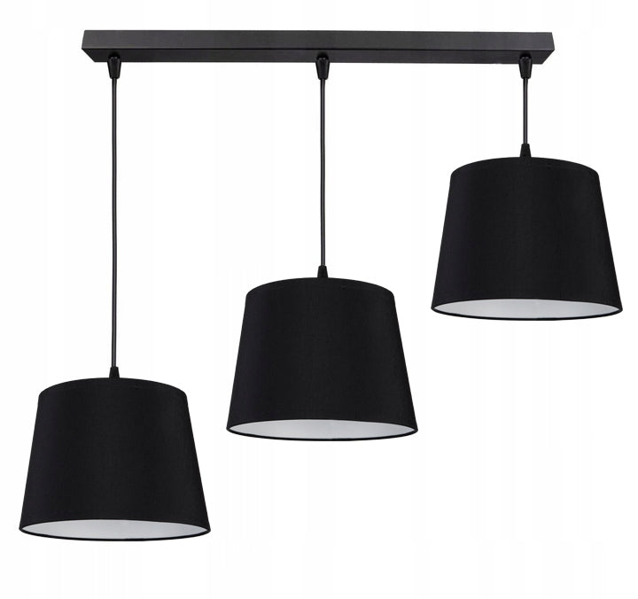 Kopie von Moderne Pendelleuchte mit Zwei Schirmen - Elegantes Doppellicht für Jedes Interieur - Schwarz - Grau - Weiß - Pendellampe Lampe Deckenlampe