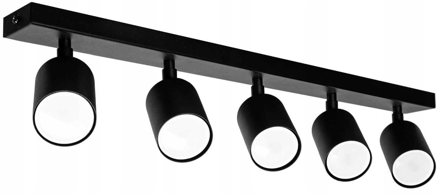 Minimalistische Schwarz Loft-Deckenleuchte mit flexiblem Spot-Design Deckenlampe