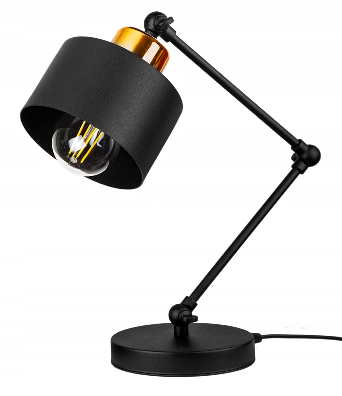 Design- Schreibtischlampe LOFT EDISON RETRO 1xE27, Schwarz oder Schwarz/Kupfer