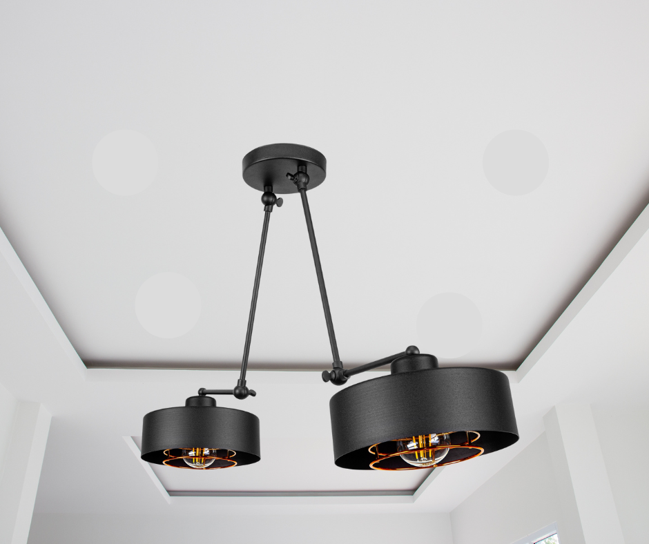 Hängelampe LOFT EDISON 2xE27 in Kupferfarbe (Schwarz)