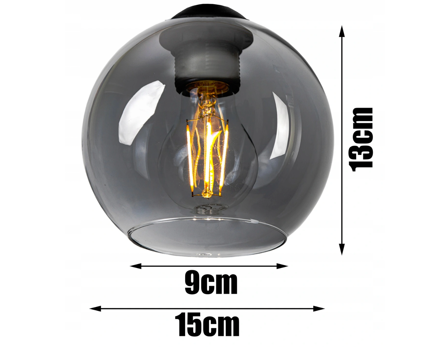 Deckenlampe Schwarz Loft Industrial E27 230V